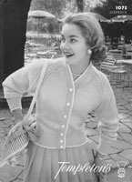 Great vintage knitting pattern for ladies thick winter cardigan