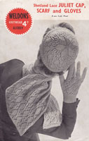 1940s vintage hat gloves scarf knitting pattern ladies wartime pattern