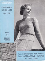 ladies jumper knitting pattern from 1940s