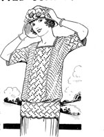 great vintage ladies jumper knitting and crochet pattern from 1920s