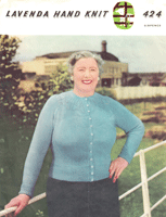 Great vintage ladies knitting pattern for cardigan