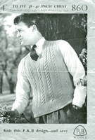 vintage mens knitting pattern