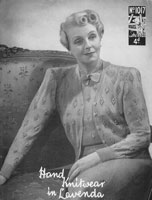 vintage ladies cardigan and jumper knitting pattern 1940s