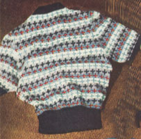 vintage ladies fair isle jumper from 1944