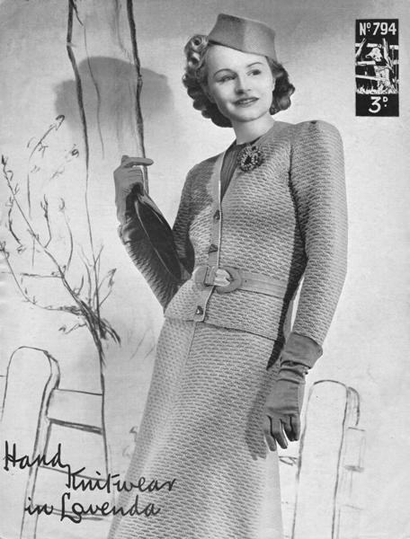 Vintage Ladies knitted Suits and Skirts Knitting Patterns from Fab40s.co.uk