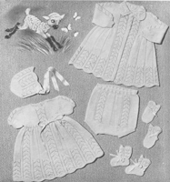 vintage baby layette knitting pattern from 1940s