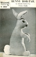 vintage rabbit toy knitting pattern