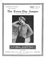 vintage ladies knitting pattern for jumper 1930