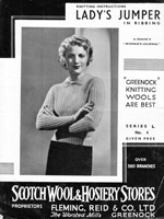 vintage ladies 1930s knitting pattern fro ladies jumper