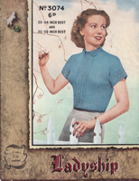 Great vintage ladies blouse knitting pattern