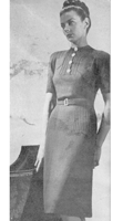 vintage 1940s dress knitting pattern for ladies