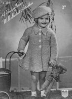 girls coat and beret knitting pattern