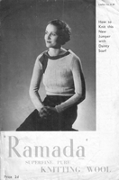 vintage ladies jumper knitting pattern 1930s