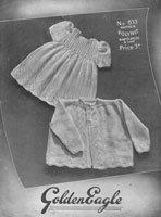 vintage baby dress knitting pattern 1940s