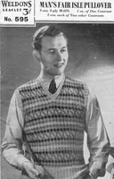 vintage 1940s fair isle knitting patterns
