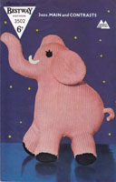 vintage baby elephant knitting pattern 1950s