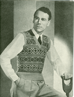 vintage mens knitting pattern