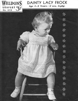 baby dress knitting pattern from 1940s