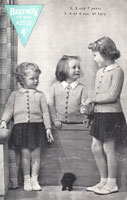 vintage girls cardigan knitting pattern from 1940s