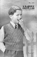 boys slip over knitting pattern 1940s vintage