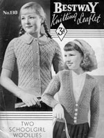 girls cardigan knitting pattern from 1930s vintage