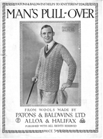 VINTAGE MEN'S KNITTING PATTERN FRO JUMPER