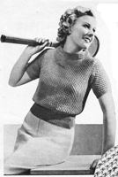 vintage ladies jumper knitting pattern from 1935