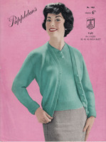 vintage ladies cardigan knitting pattern for fuller figure