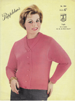 vintage ladies twin set knitting pattern for fuller figure