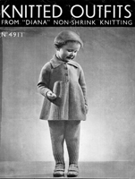 children's outdoor set knitting pattern 1930s