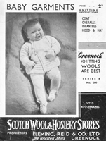 vintage baby knitting pattern fro pram set 1920s