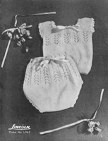 vintage baby underwear knitting pattern 1940s