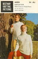 vintage aran crew neck sweater knitting pattern