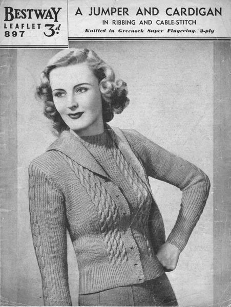 Vintage Ladies knitting patterns available from Fab40s.co.uk