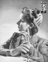 vintage ladies hat knitting pattern 1940s