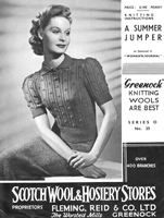 vintage ladies jumper knitting pattern 1940s