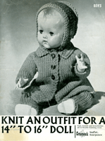 vintage dolls knitting pattern