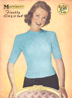 Great vintage ladies summer jumper knitting pattern