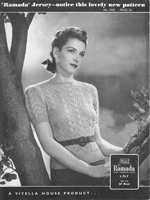 vintage ladies summer top knitting pattern 1940s