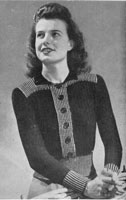 vintage ladies knitting pattern from 1942 cardigan