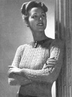 vintage ladies jumper 1943 knitting pattern