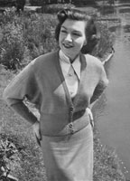 vintage ladies dolman cardigan knitting pattern for the fuller figure