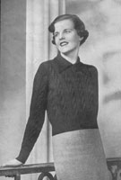 vintage ladies jumper knitting pattern form early 1930s patons 3-592