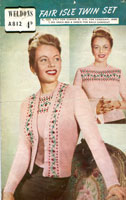 vintage ladies fair isle knitting patterns