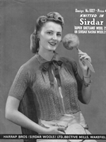 vintage ladies bed jacket knitting pattern 1930s