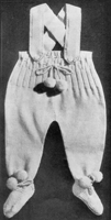 vintage knitting pattern for baby leggings with braces 1940s