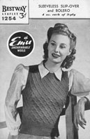 vintage ladies tank top knitting pattern 1940s