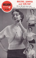 vintage ladies bolero knitting pattern 1940s