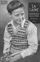 vintage boys fair isle slipover or tank top 1940s