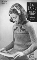 vintage childs fair isle jumper knitting pattern 1940s